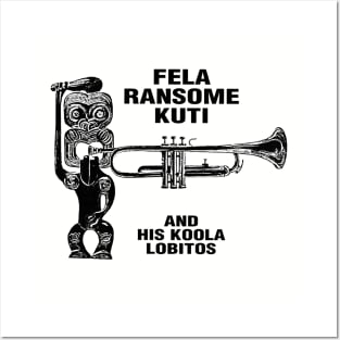 BLACK DECAL OF FELA RANSOME KUTI- AND HIS KOOLA LOBITOS Posters and Art